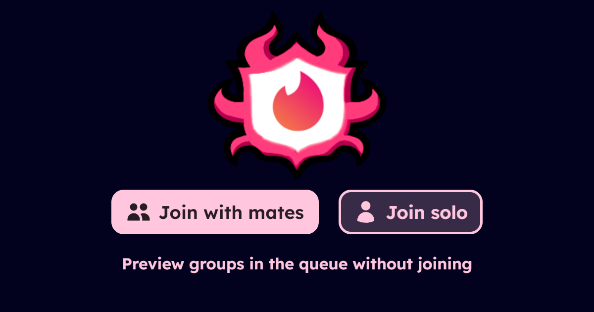 SendouQT logo, followed by two buttons: 'Join with mates', and 'Join solo'