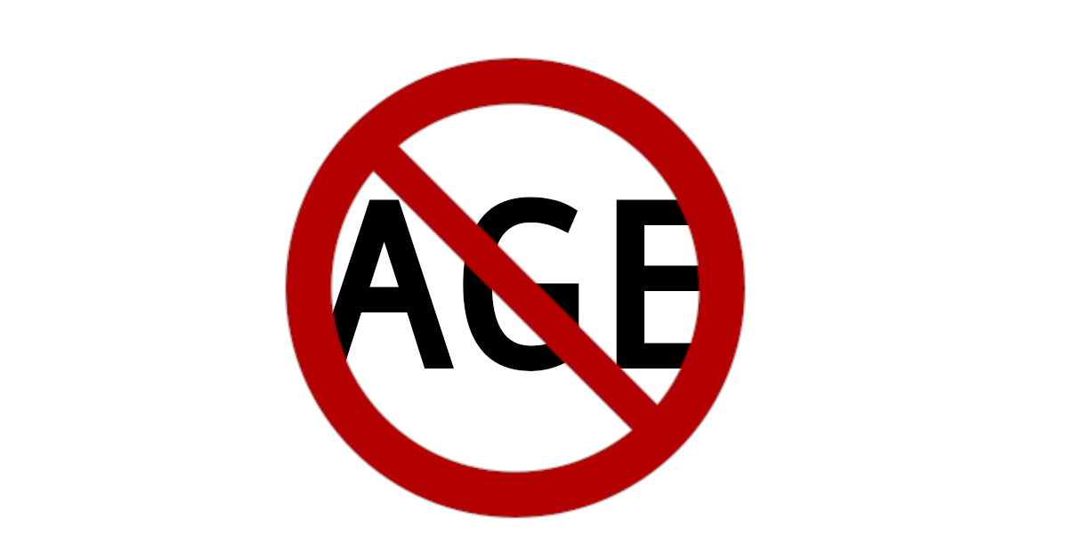 An image showing the word AGE crossed with a forbidden sign.